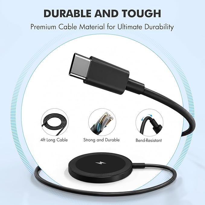 2-Pack 15W Magnetic Wireless Charger: Qi2 Fast Charging Pad - Image 7
