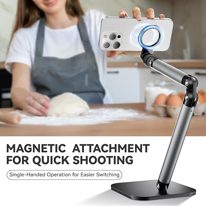 Phone Holder For Desk, With Magnetic Design, Tablet Stand for iPad, With Heavy - Image 2