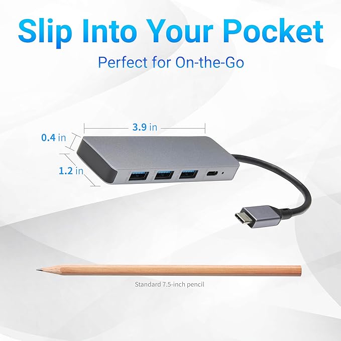 Amazon Basics USB 3.2/3.1 Gen 2 Hub Dock, USB-C to 1xUSB-C / 3xUSB-A Works - Image 5
