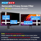 FILMEXT [2 Pack Removable 24 Inch Computer Privacy Screen Filter - Image 6