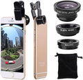 3 in 1 Cell Phone Camera Lens Kit Wide Angle Macro Fisheye Lens Universal by ANJIELOSMART