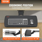 VEVOR Under-Desk Keyboard Tray, Adjustable - Image 2