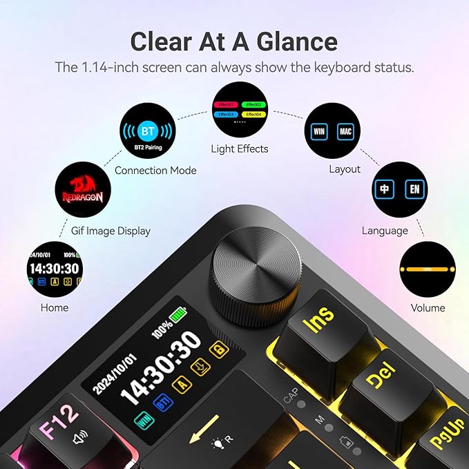Redragon K708 Wireless Mechanical Keyboard - Image 2
