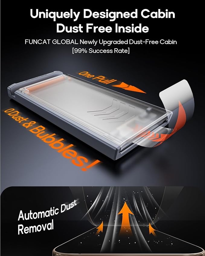 3 Pack for iPhone 16 Pro Tempered Glass Screen Protector, Dust Free CABIN - Image 2