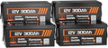 Bluetooth 12V 300Ah Battery LiFePO4 Lithium Built-in 100A BMS, 15000 Deep by HumsiENK