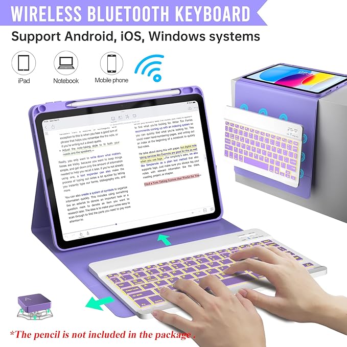 BLUTLOTUS 360 Rotatable Keyboard Case - Image 4