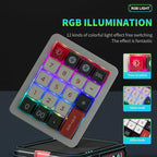 Adventurers K812 Wired Mechanical Numeric Keypad, 19-Key Hot-Swappable RGB - Image 3