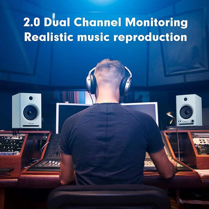Ortizan C7 Dual-Mode 2.0 Studio Monitors, Active Monitor Speakers - Image 6