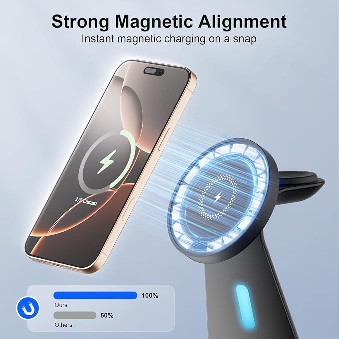 Magnetic Wireless Charger Stand 3 in 1 Charging Station 15W Fast Charging Stand - Image 2