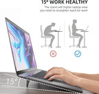 Laptop Stand for Desk, Portable Anti-Slip Keyboard Riser, Zinc Alloy Keyboard - Image 7