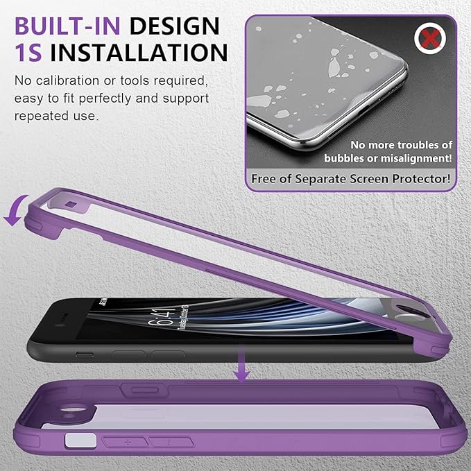 Miracase for iPhone SE Phone Case 3rd/2nd Generation 2022 2020 Full-Body - Image 4