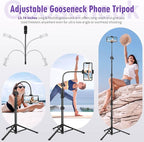 80" Phone Tripod, Selfie Stick Cellphone Tripod, Aluminum Tripods Stand - Image 2