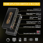 4K@60Hz HDMI 2.0 Splitter 2 in 2 Out - Image 8