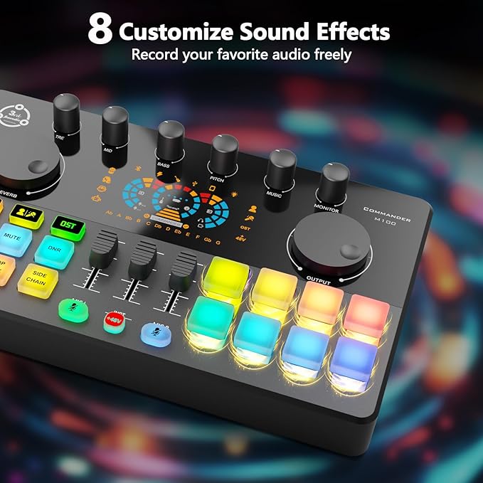 Podcast Equipment Bundle for 2, Audio Interface DJ Mixer - Image 4
