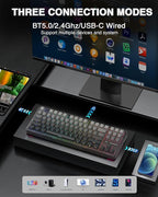 AULA F87 Pro Wireless Mechanical Keyboard, Tri-Mode BT5.0/2.4GHz/USB-C Hot - Image 3