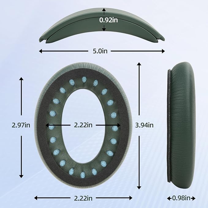 Protein Leather Ear Pads for Bose QuietComfort QC35 QC45 Headband Cushion Cover - Image 2