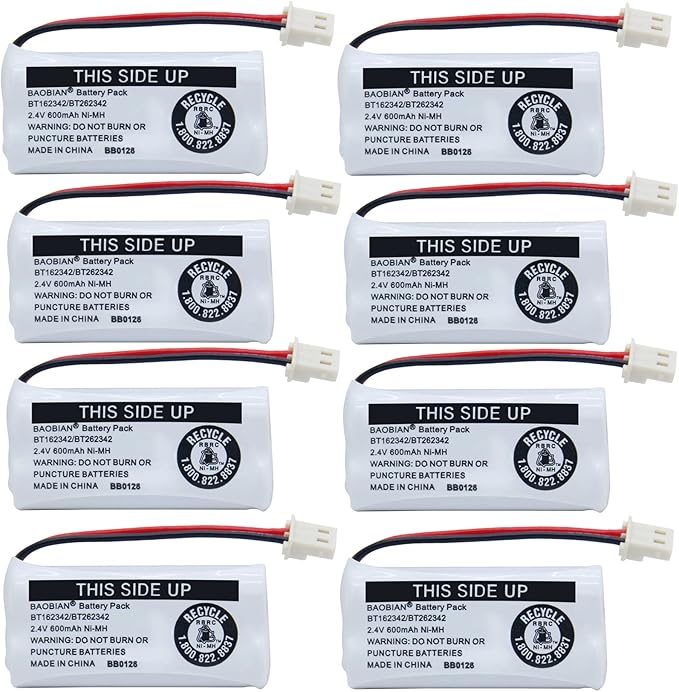 BT162342/BT262342 Cordless Phone Batteries 2.4V 600mAh Ni-Mh BT166342/BT266342 by BAOBIAN