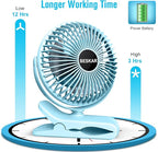 BESKAR Portable Clip on Fan Rechargeable, 4 Speeds Small Battery Operated Fans - Image 6