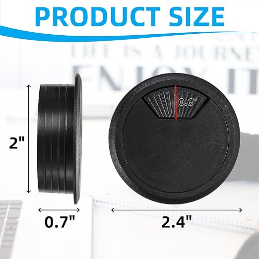 40 Pack 2 Inch Desk Grommet, Plastic Cable Hole Cover Bulk - Image 2