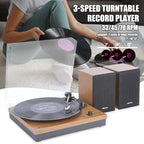 Bluetooth Record Player, 3-Speed Belt-Driven Turntable - Image 3