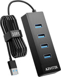 10Ft 4-Port USB 3.0 Hub Long Cable by ARVITEK