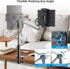 Foldable Desk Tablet Mount for iPad Portable Monitor 4.7-15.6'', Long Gooseneck - Image 4