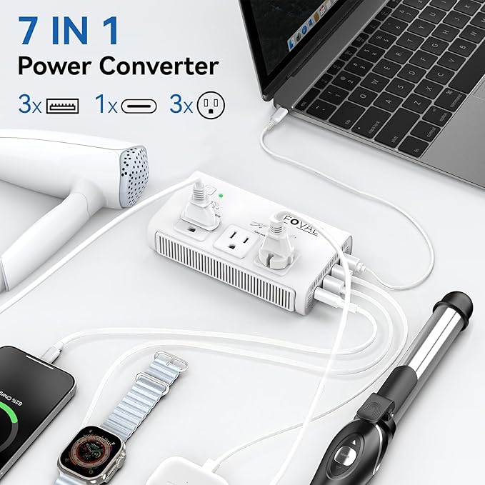 220V to 110V Travel Voltage Converter, FOVAL 2000W Power Converter - Image 6