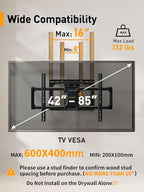 Perlegear UL Listed Full Motion TV Wall Mount - Image 2