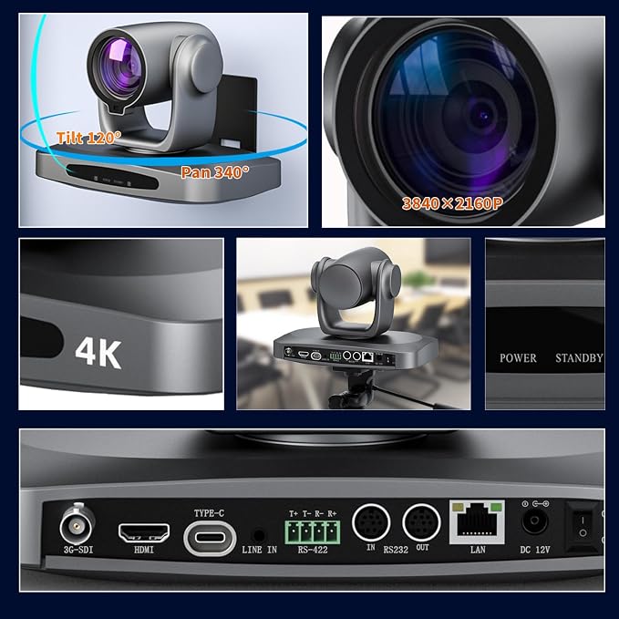 PTZ Camera 4K 21X Optical Zoom, POE IP Streaming, AI Auto Tracking PTZ - Image 4