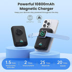 Magnetic Portable Charger for iPhone, 10800mAh 4-in-1 Wireless Power Bank - Image 2