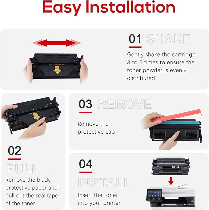 Compatible for Canon 070 Black Toner Cartridge Replacement for Canon 070h - Image 7