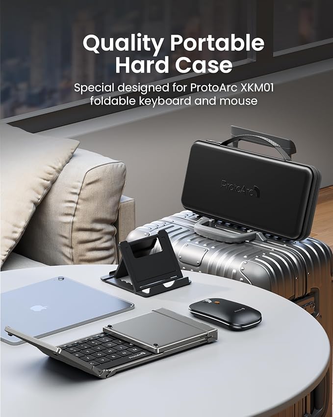ProtoArc Foldable Keyboard and Mouse, XKM01 True Full-Size Folding Wireless - Image 3