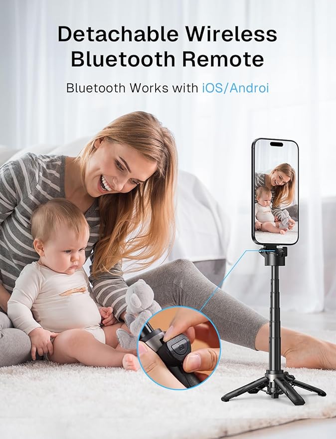MAGIC JOHN Phone Tripod with 2 Selfie Light, Portable Pocket Size Selfie Stick - Image 5