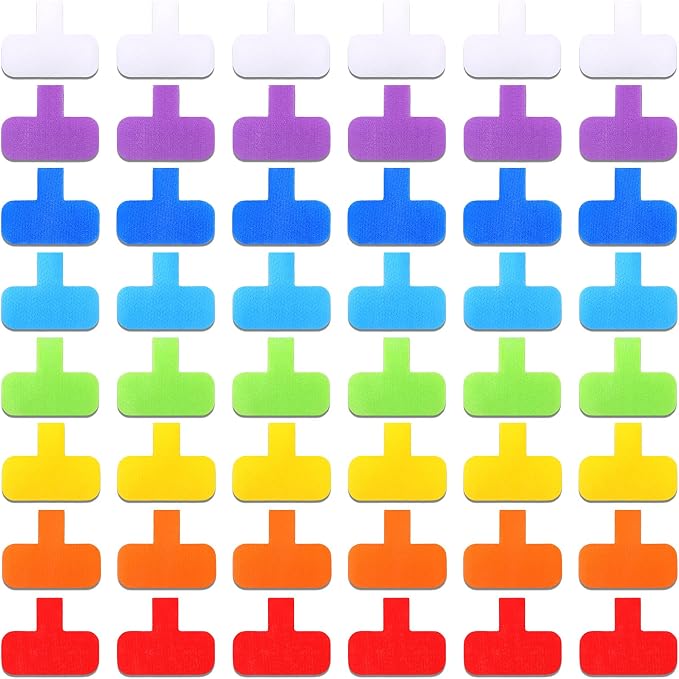 80 Pieces Self-Adhesive Cable Labels Multi-Color Cord Wire Labels, Nylon by Outus