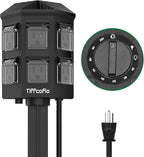 TiFFCOFiO Outdoor Power Strip Timer, Dusk to Dawn Light Sensor Countdown by TiFFCOFiO