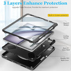 Case for iPad Air 13 Inch M3 2025 & M2 2024: Military Grade Cover for iPad Pro - Image 6