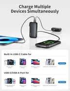 1 Pack Portable Charger with Built-in USB-C Cable & Plug, 000mAh 5V/4.5A Power - Image 6