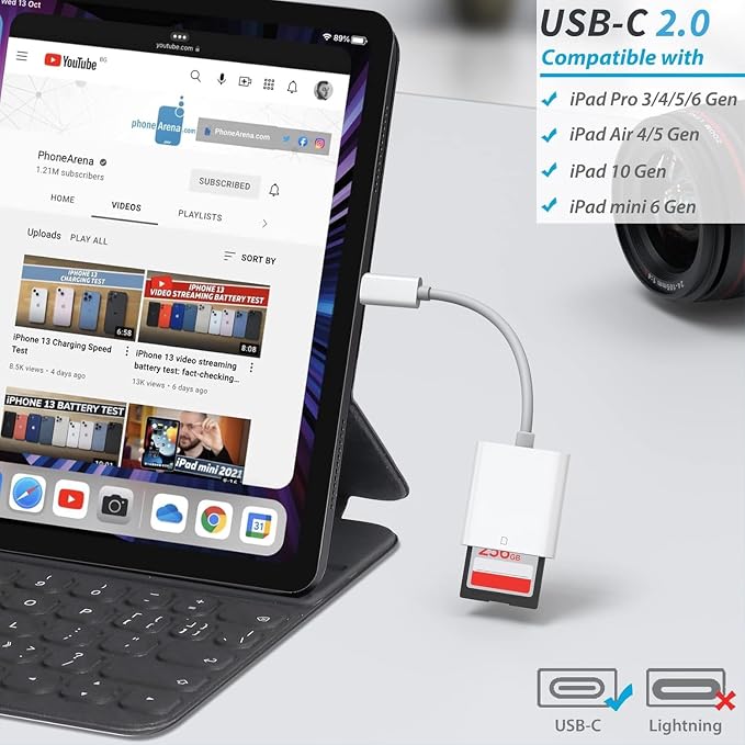 iPhone 16 SD Card Reader, esbeecables USB C to SD Card Reader Trail Camera - Image 4