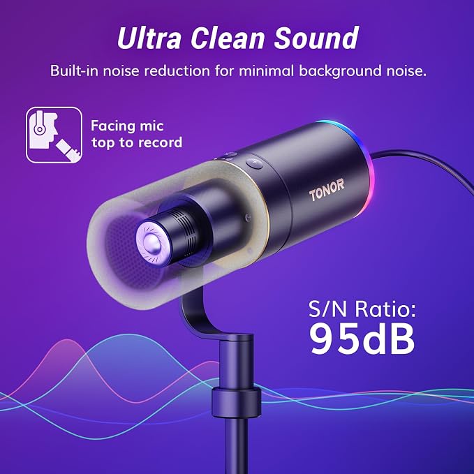 TONOR XLR/USB Gaming Mic, Dynamic Microphone - Image 3