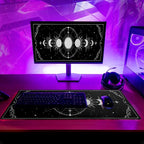 Sun Moon Gaming Mouse Pad Black Large Mouse Pad - Image 6