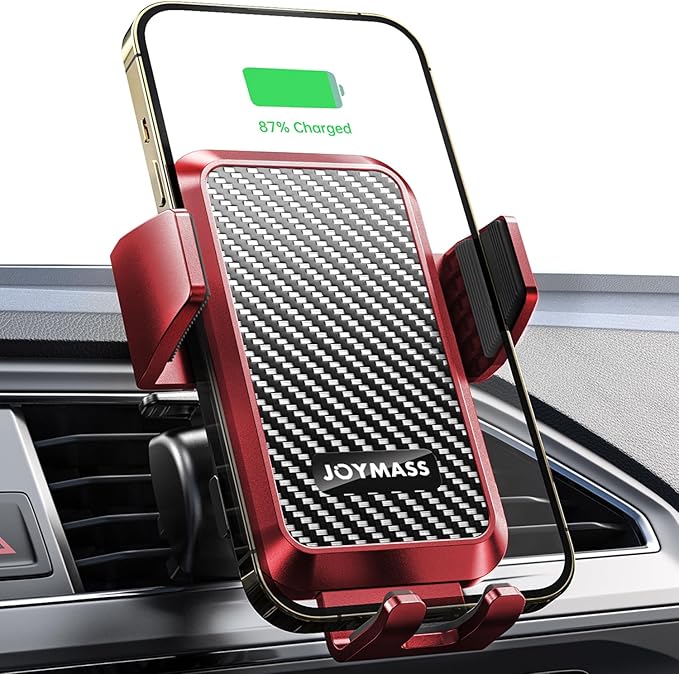 Wireless Car Charger, 15W Fast Charging Auto Clamping Car Charger Cell Phone by JOYMASS