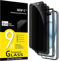 NEW'C 3 Pack Privacy for iPhone 16 Plus, 15 Plus Screen Protector, Anti-Spy by NEWC