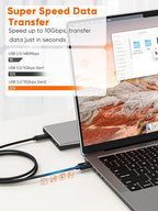 CableCreation USB C to USB A Cable 1FT, Type C to USB 3.1 USB 3.2 Gen2 10Gbps - Image 3