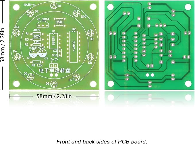 Soldering Practice Kit Electronic Lucky Wheel DIY Soldering Kit - Image 5