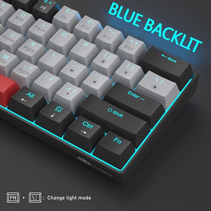 Gaming Keyboard and Mouse Combo, 60% Compact Mechanical Keyboard - Image 4