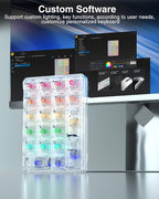 SOLAKAKA K21 RGB Backlit Tri-Mode Transparent Wireless Mechanical Number Pad - Image 4