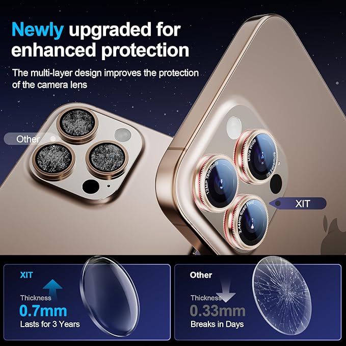 X-it 2 Pack Camera Lens Protector, Shatterproof Protection Anti-Scratch Ultra - Image 6