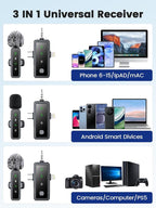 3 in 1 Wireless Lavalier Microphones - Image 5