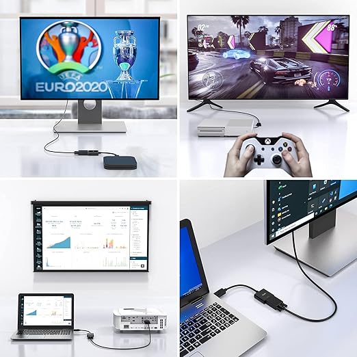 TSUPY DisplayPort to VGA, 1080P DP to VGA Adapter Gold-Plated Display Port to - Image 5