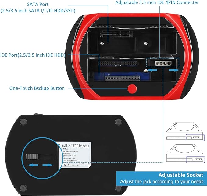 Hard Drive Docking Station, TCC-S862-US USB 2.0 to 2.5 3.5 Inch SATA IDE Dual - Image 4